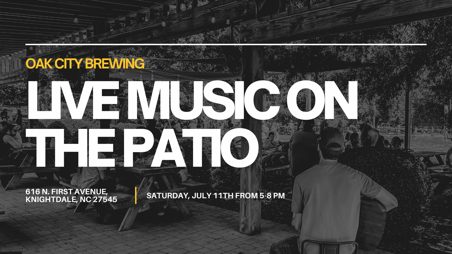 Live music on the patio July 11th